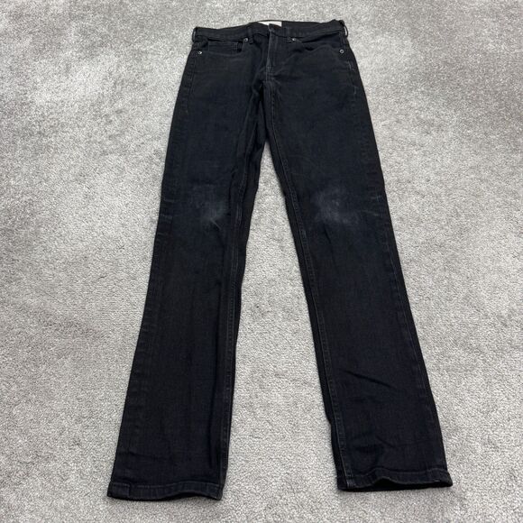 Everlane Classic Fit Straight Leg Denim Jeans Mens 28x32 Black Cotton Stretch - Picture 1 of 12